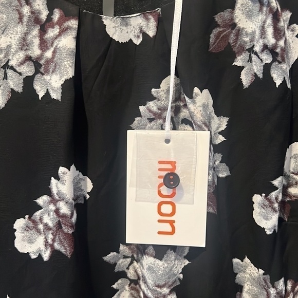 MOON boho floral nwt silky swing dress size large - Picture 3 of 11